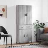 vidaXL Dulap &icirc;nalt, gri sonoma, 69,5x34x180 cm, lemn compozit