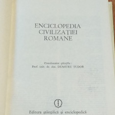 DUMITRU TUDOR - ENCICLOPEDIA CIVILIZATIEI ROMANE