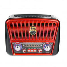 Radio cu incarcare solara, portabil, USB, MP3, FM, AM, SW, Card TF, bluetooth,