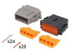Conector Automotive DEUTSCH DTM 2x12 Pini Montare Pe Cablu Crimpare