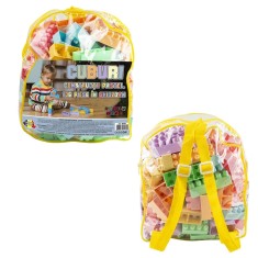 Cuburi constructii, pastel, 136 piese/ghiozdan - ROBENTOYS foto