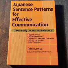 Japanese sentence patterns for Effective communication self study Taeko Kamiya