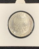 Moneda 5 mărci 1974 F RFG argint Constitutie