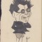 HST 188S Caricatura Ion Pribeagu anii 1930 Geo Dumitrescu semnata