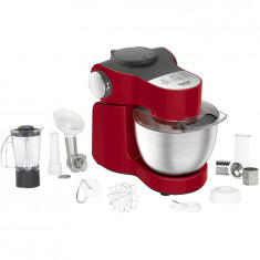 Robot de bucatarie Tefal Wizzo QB317538, 1000 W, Flex Whisk, Set pentru patiserie, Bol din inox, Tocator, Blender, Rosu/Inox