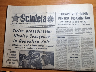 scanteia 23 martie 1972-ceausescu vizita in zair,sistemul de irigatii bailesti foto