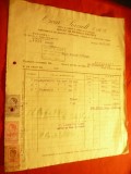 Factura cu Antet Firma Oscar Porzsolt SAR - Depozit mat. electrice 1943 , 3 timb