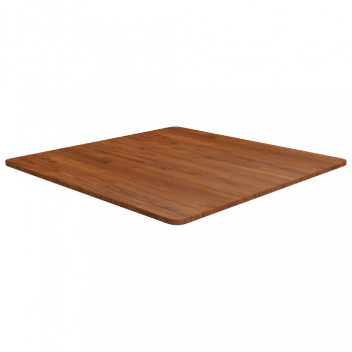 vidaXL Blat de masă pătrat maro &icirc;nchis 80x80x1,5 cm lemn stejar tratat 343018