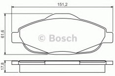 Set placute frana,frana disc PEUGEOT 308 (4A, 4C) (2007 - 2016) BOSCH 0 986 495 266
