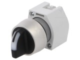 Comutator rotativ 22mm IP65 galben/negru