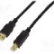 Cablu USB A mufa, USB B mufa, USB 1.1, USB 2.0, lungime {{Lungime cablu}}, negru, LOGILINK - UA0266