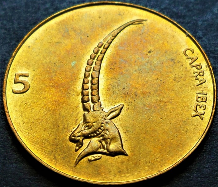 Moneda 5 TOLARI / TOLARJEV - SLOVENIA, anul 2000 * cod 2056 = A.UNC