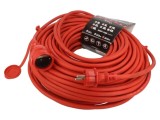 Prelungitor alimentare KEL 3x2,5mm2 50m 16A cu 1 priză roșie