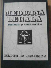 MEDICINA LEGALA DEFINITII SI INTERPRETARI-T. CIORNEA GH. SCRIPCARU O. LOGHIN D. RADU V. MIHAESCU GH. DRAGHICI V. foto