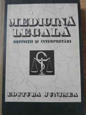 MEDICINA LEGALA. DEFINITII SI INTERPRETARI-T. CIORNEA, GH. SCRIPCARU, O. LOGHIN, D. RADU, V. MIHAESCU, GH. -260133 foto