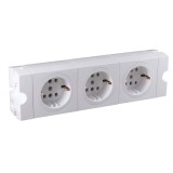 Bloc modular Relee cu 3 prize și contact de protecție