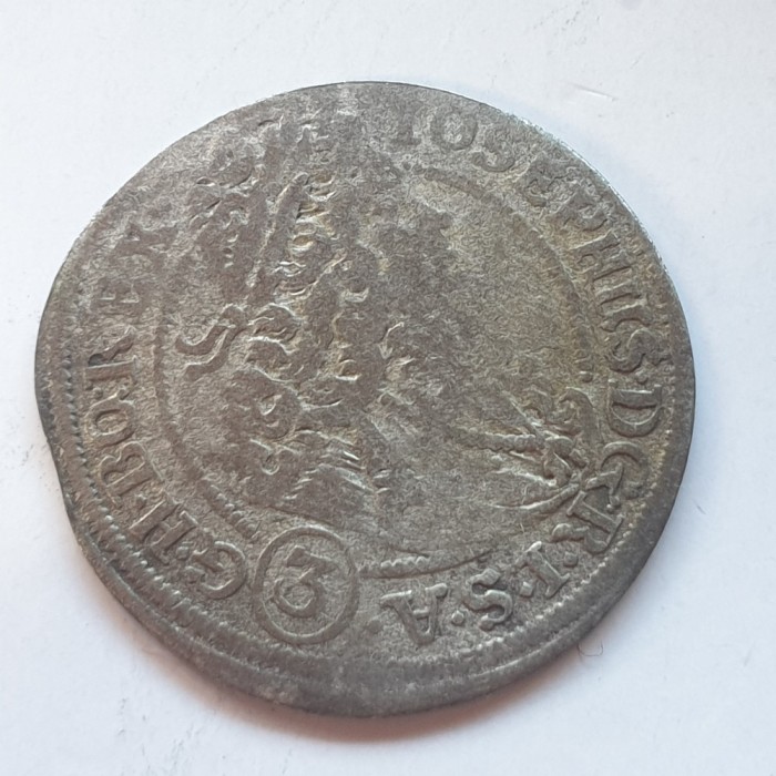 Austria 3 kreuzer 1710 FN argint Iosif l