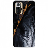 Husa TPU CaseGadget Black Marble pentru Xiaomi Redmi Note 10 Pro, Neagra