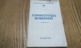 CONSTITUTIA ROMANIEI - Editia a 2 -a - Parlamentul Romaniei, 1991, 63 p.