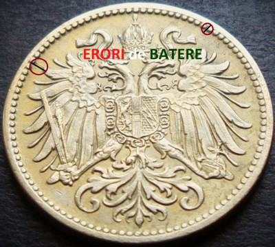 Moneda istorica 10 HELLER- AUSTRIA/ AUSTRO-UNGARIA, anul 1916 *cod 3458 C ERORI foto
