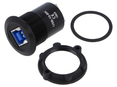 Adaptor USB A soclu, USB B soclu USB 3.0 - Filet M22 foto