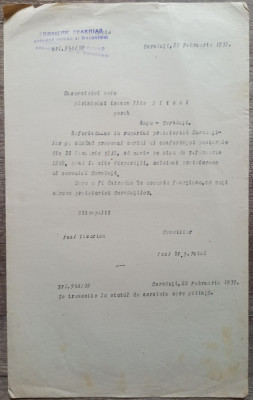 Document numire in functia de asistent protoieresc al Cercului Cernauti, 1939 foto