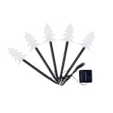 Set 5 lampi solare led de exterior model brad, pentru gradina, flippy, 35.5 cm, alb cald