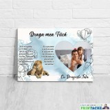 Tablou Canvas Personalizat: Draga Fiica, Cu Dragoste de la Tata - Decoratiune Casa, Cadou Special, Panza Bumbac, Imprimare Profesionala