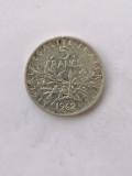 Moneda argint 5 francs 1962 franta.