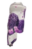 Fular dama l&acirc;nă de lux, rosu/verde, 180x60cm, Multicolor, Lana