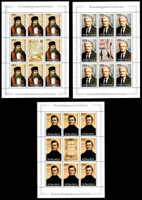 Romania 2007, LP 1779 b, Personalitati germane, minicoli, MNH! LP 79,20 lei foto