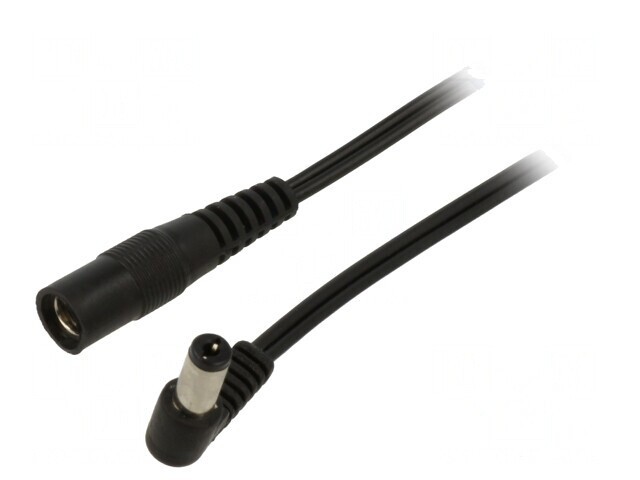 Cablu DC 5,5/2,5 mm Mufă-Soclu &icirc;n Unghi 2x0,5mm&sup2;