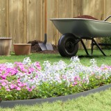 vidaXL Borduri pentru gazon Gri 3000 x 4 x 5 cm Plastic 42029846