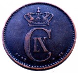 7.867 DANEMARCA 2 ORE 1891 CS, Europa, Bronz