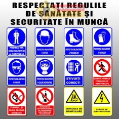 Panouri pentru respectarea regulilor de protectie si securitatea muncii foto