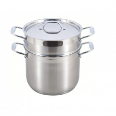 Set 3 vase inox pentru gatit la aburi , 7 l , Grunberg foto