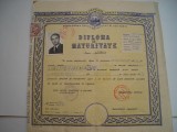 Diploma de maturitate RPR, 1960, stare buna