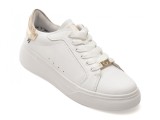 Pantofi sport RIEKER albi, W2303, din piele naturala
