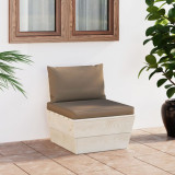 Canapea de gradina din paleti, de mijloc, cu perne, lemn molid GartenMobel Dekor, vidaXL
