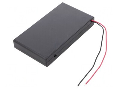 Suport Baterii AA 8x cu Comutator Negru 150mm foto