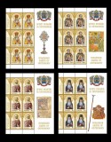 ✅RO 2023 LP 2432 &quot; Sfinți rom&acirc;ni ai Ortodoxiei &quot;, minicoli de 6 serii + manseta + tabs ,MNH, Nestampilat
