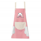 Sort de bucatarie Pufo Happy Bear, sort pentru gatit, marime universala, roz/crem