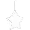 Decoratiune tip stea, acrilica, 10 cm, transparent