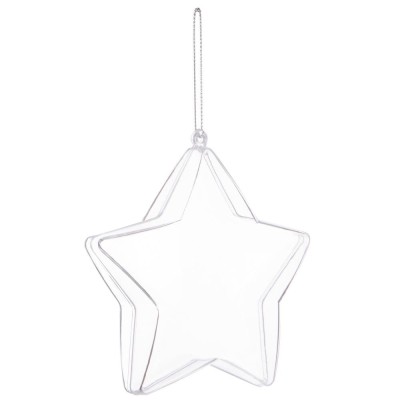 Decoratiune tip stea, acrilica, 10 cm, transparent foto