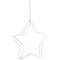 Decoratiune tip stea, acrilica, 10 cm, transparent