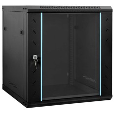 vidaXL Dulap de rețea cu depozitare Negru 60 x 45 x 65 cm Oțel