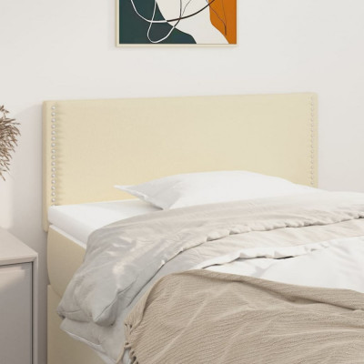 vidaXL Tăblie de pat, crem, 100x5x78/88 cm, piele ecologică foto