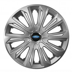 Set 4 capace roti Strong silver Varnished pentru gama auto Ford, R16