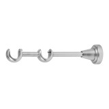Consola galerie, dubla, cu suport, fier forjat, 20 mm, inox, set 2 bucati