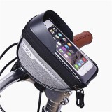 Borseta bicicleta impermeabila cu husa pentru telefon, montare pe ghidon, compatibila cu telefoane de pana la 16 cm